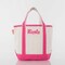 Small Classic Tote -- 18 oz. Heavyweight Durable Canvas -- Natural Canvas & Hot Pink Color
